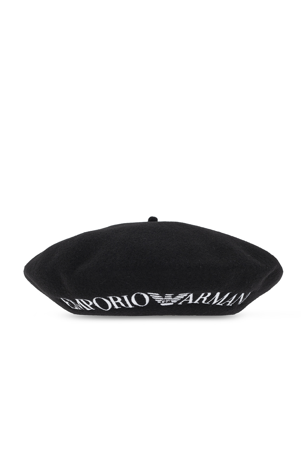 IetpShops Gabon Black Beret with logo Emporio Armani